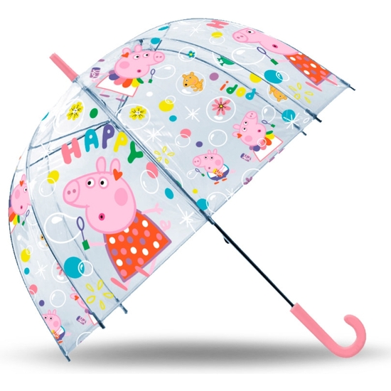 PEPPA PIG PARAGUAS TRANSPARENTE CAMPANA MANUAL 72 CM image 0