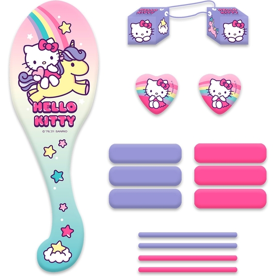 HELLO KITY NECESER ENRROLLABLE CON CEPILLO Y ACCESORIOS PELO image 1