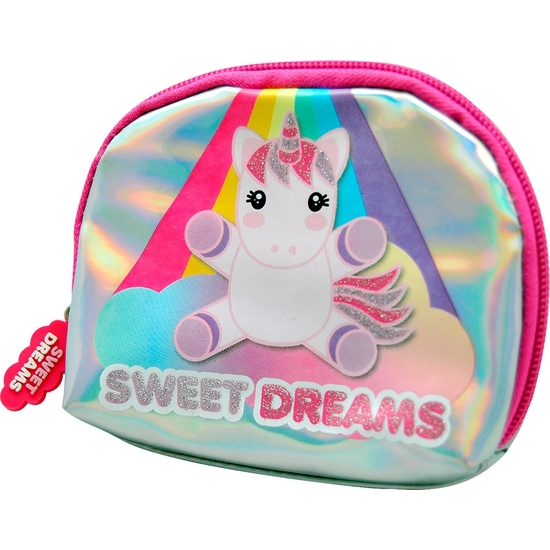 MONEDERO PLATEADO UNICORNIO SWEET DREAMS 12X10X3 image 0