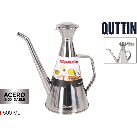 ACEITERA INOX 500ML LARGA QUTTIN image 0