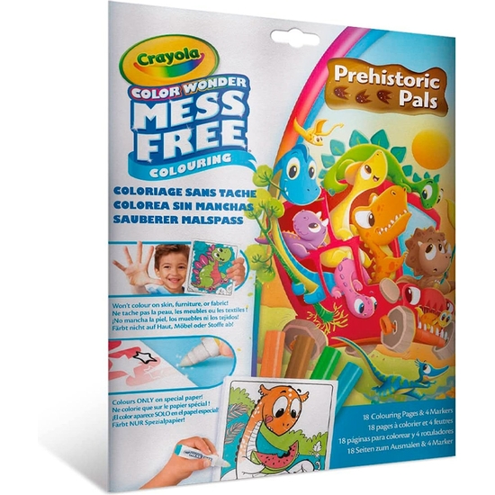 SET CRAYOLA COLOREA SIN MANCHAS AMIGOS DINOSAURIOS. ROTULADORES Y PAPEL ESPECIAL image 0