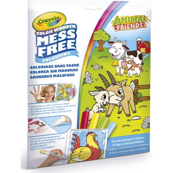 SET CRAYOLA COLOREA SIN MANCHAS AMIGOS DE LA GRANJA. ROTULADORES Y PAPEL ESPECIAL image 0