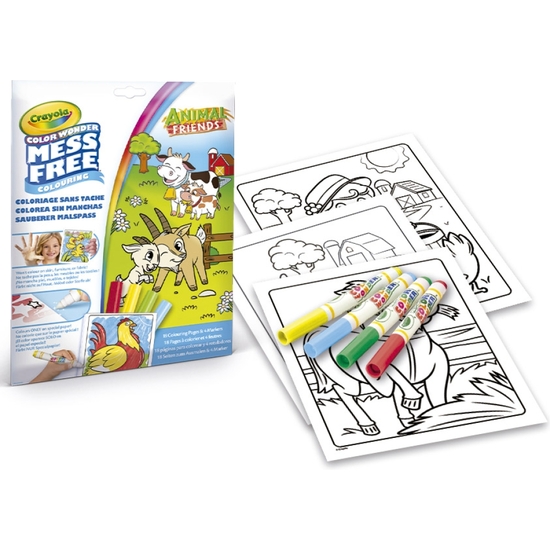SET CRAYOLA COLOREA SIN MANCHAS AMIGOS DE LA GRANJA. ROTULADORES Y PAPEL ESPECIAL image 1