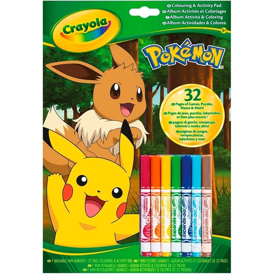 CRAYOLA LIBRO ACTIVIDADES POKEMON CON ROTULADORES image 0