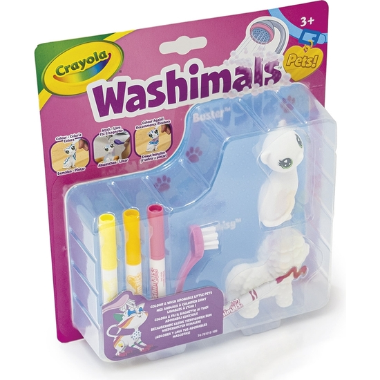 WASHIMALS PETS MINI SET GATITO Y PERRITO DECORABLE CRAYOLA image 0