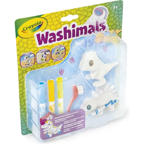 WASHIMALS PETS MINI SET DINOSAURIOS DECORABLE CRAYOLA image 0