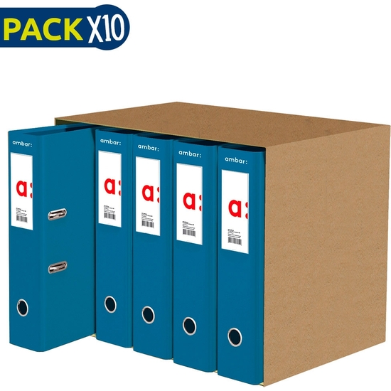 PACK 10 ARCHIVADORES A4 AZUL INDIGO image 0