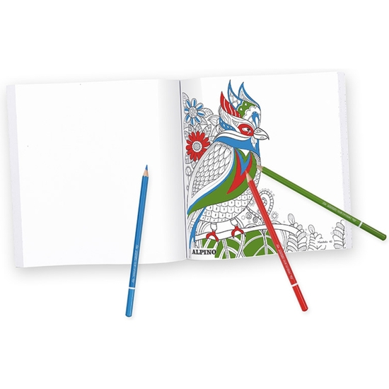 SET 24 LÁPICES COLORES Y LIBRO 120 MANDALAS ALPINO image 3