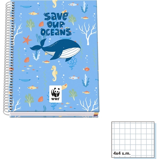 SAVE OUR OCEANS WWF BLOC MICROPERFORADO A5 90 GR 100 HOJAS image 0
