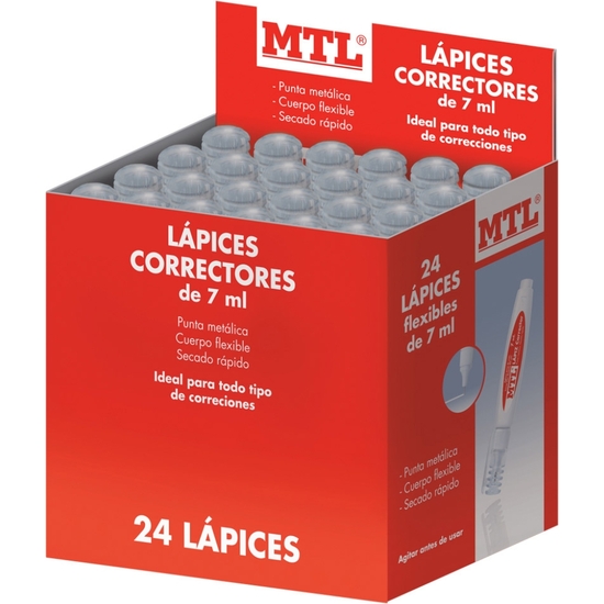 EXPOSITOR 24 CORRECTOR LÍQUID LÁPIZ PUNTA METAL 7 ML image 0