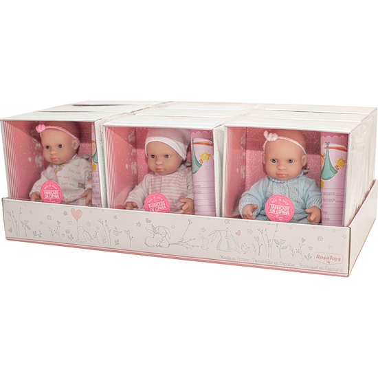 MUÑECO BEBÉ 22 CM CON VESTIDO 4 MODELOS SURTIDOS image 1