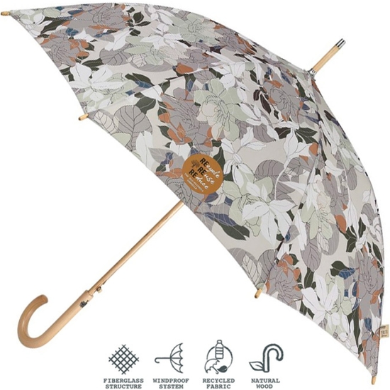 PARAGUAS ECO AUTOMÁTICO 102 CM ESTAMPADO MAGNOLIA image 0