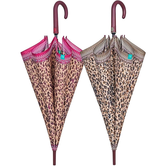 PARAGUAS AUTOMÁTICO ANIMAL PRINT ANTIVIENTO 102 CM 2 COLORES image 1