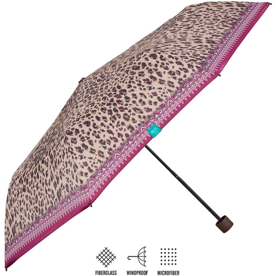 PARAGUAS PLEGABLE AUTOMÁTICO ANIMAL PRINT ANTIVIENTO 97 CM image 0