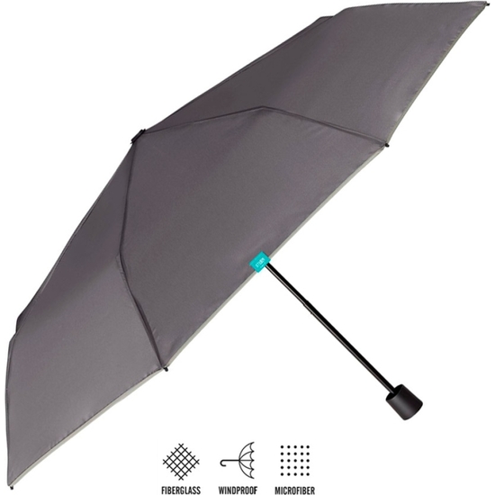 PARAGUAS PLEGABLE MANUAL LISO ANTIVIENTO 97 CM 3 COLORES image 0