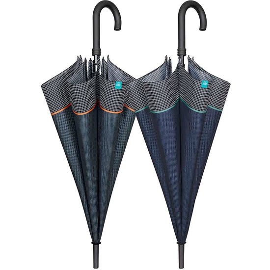 PARAGUAS AUTOMÁTICO GOLF CON CENEFA ANTIVIENTO 116 CM 2 COLORES image 1