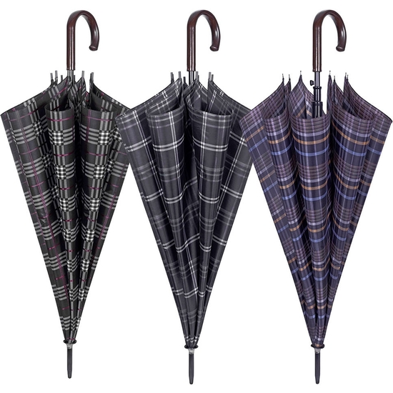 PARAGUAS AUTOMÁTICO GOLF CUADROS 114 CM 3 COLORES image 1