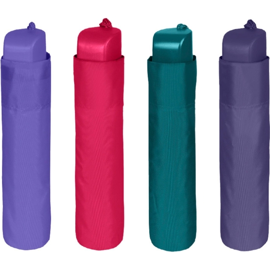 PARAGUAS PLEGABLE MANUAL LISO 96 CM 4 COLORES image 1