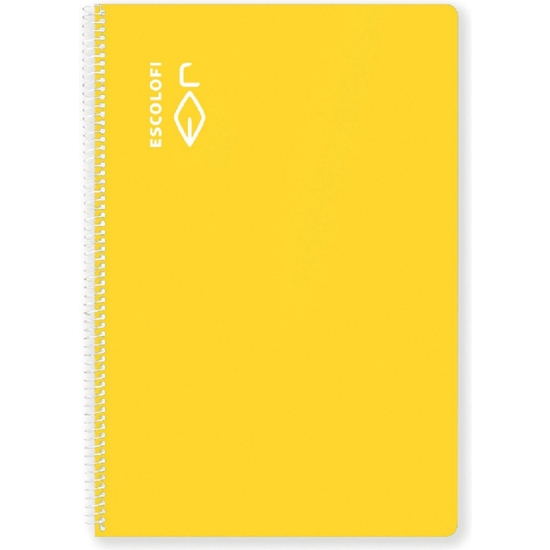 ESCOLOFI PACK 5 BLOC ESPIRAL FOLIO 50 H 70 GR CUADRÍCULA 3X3 MARGEN AMARILLO image 1