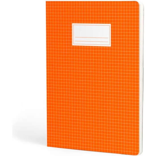 ESCOLOFI PACK 10 CUADERNOS GRAPADOS A4 50H 70 GR CUADRÍCULA 6X6 DOBLE MARGEN - NARANJA image 1