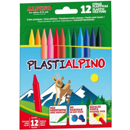 ESTUCHE 12 CERAS PLASTIALPINO image 0
