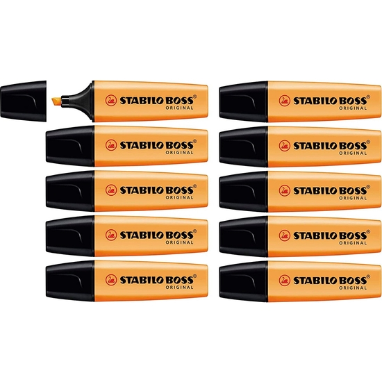 CAJA 10 ROTULADOR FLUORESCENTE STABILO BOSS NARANJA image 2
