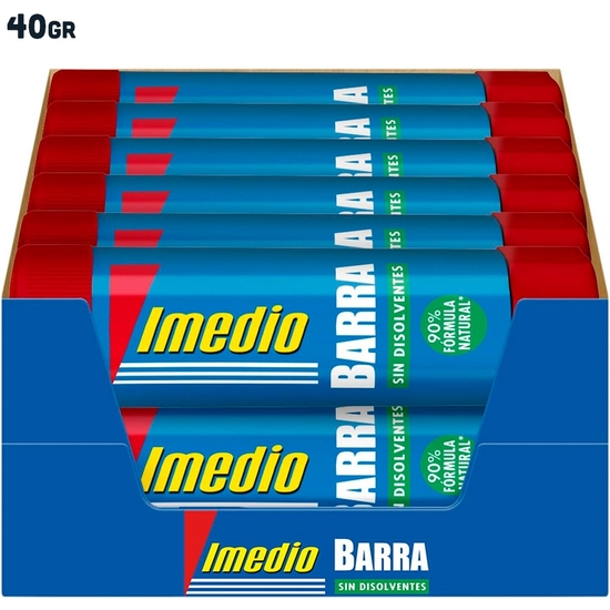 CAJA DE 12 BARRAS DE PEGAMENTO IMEDIO 40 GR. image 0
