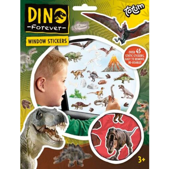 DINO PEGATINAS REUTILIZABLES PARA VENTANA image 0