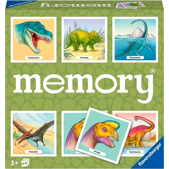 MEMORY DINOSAURIOS RAVENSBURGUER 64 PIEZAS + 3 AÑOS image 0