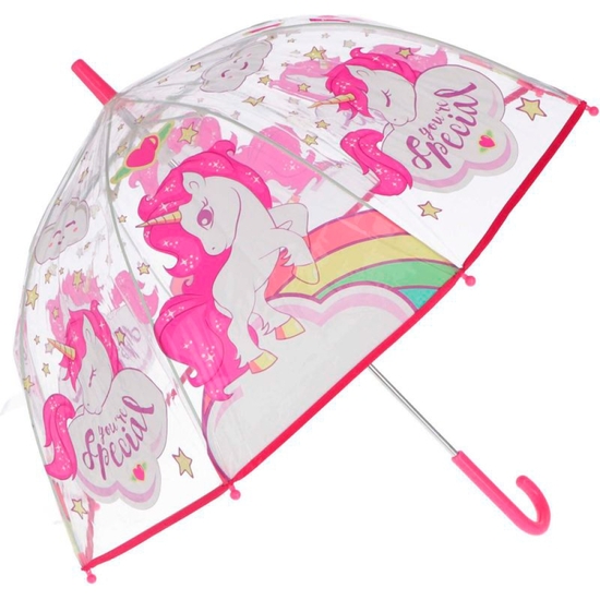 PARAGUAS UNICORNIO CAMPANA TRANSPARENTE 72 CM image 0