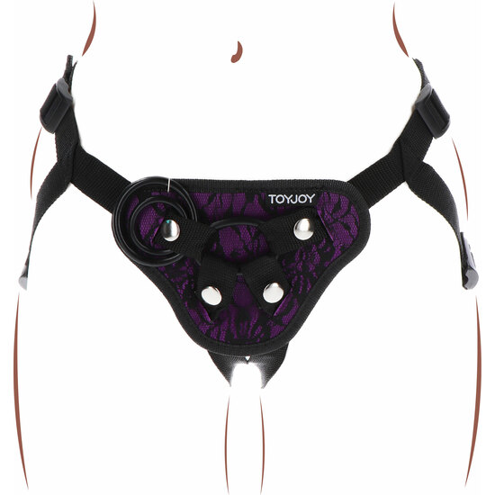 TOYJOY - STRAP-ON LACE HARNESS - PURPLE image 3