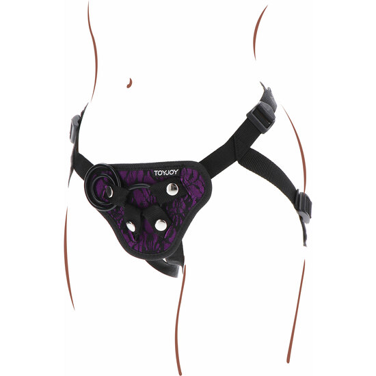 TOYJOY - STRAP-ON LACE HARNESS - PURPLE image 4