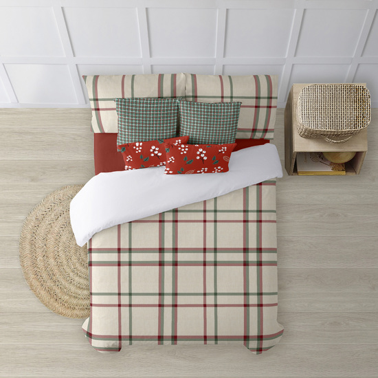 FUNDA NÓRDICA CON BOTONES CUADROS NAVIDAD 180 (260X240) image 1