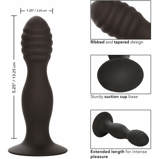 CALEXOTICS - RIBBED ANAL STUD - BLACK image 2