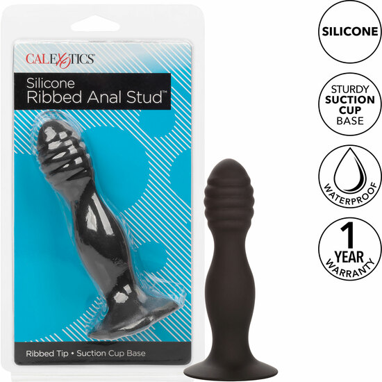 CALEXOTICS - RIBBED ANAL STUD - BLACK image 3
