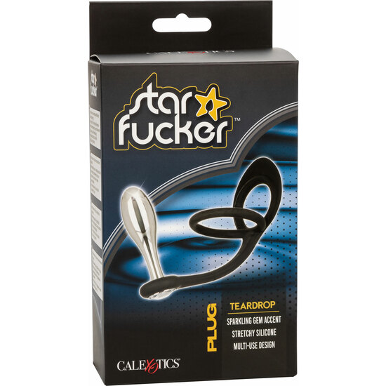 CALEXOTICS - STAR FUCKER TEARDROP PLUG - SILVER image 1