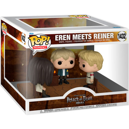 FIGURA POP MOMENT ATTACK ON TITAN EREN MEETS REINER image 0