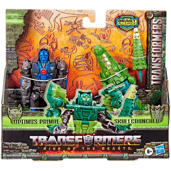 FIGURA OPTIMUS PRIMAL & SKULLCRUNCHER BEAST ALLIANCE EL DESPERTAR DE LAS BESTIAS TRANSFORMERS 13CM image 3