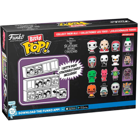 BLISTER 4 FIGURAS BITTY POP DISNEY PESADILLA ANTES DE NAVIDAD PUMPKIN KING image 1