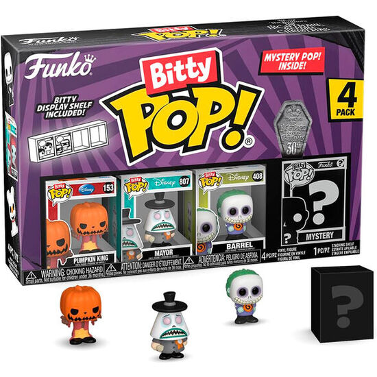 BLISTER 4 FIGURAS BITTY POP DISNEY PESADILLA ANTES DE NAVIDAD PUMPKIN KING image 2