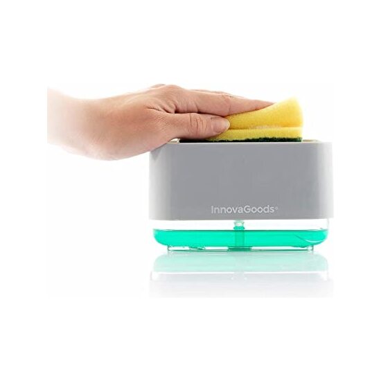 DISPENSADOR DE JABÓN 2 EN 1 PARA FREGADERO PUSHOAP INNOVAGOODS image 3