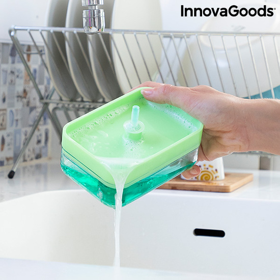 DISPENSADOR DE JABÓN 2 EN 1 PARA FREGADERO PUSHOAP INNOVAGOODS image 4