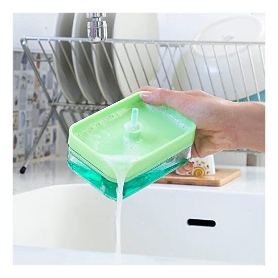 DISPENSADOR DE JABÓN 2 EN 1 PARA FREGADERO PUSHOAP INNOVAGOODS image 5