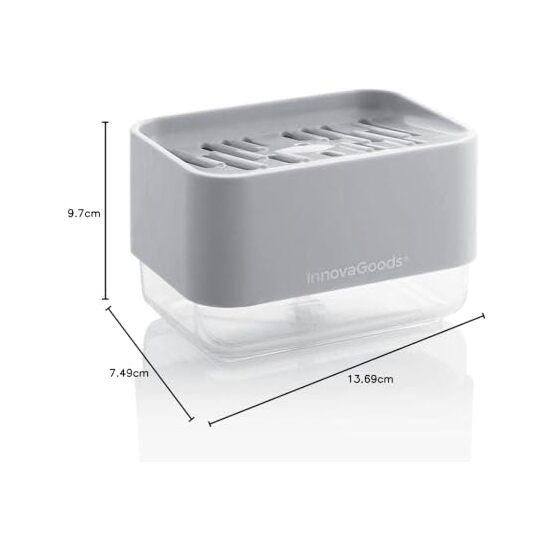 DISPENSADOR DE JABÓN 2 EN 1 PARA FREGADERO PUSHOAP INNOVAGOODS image 9