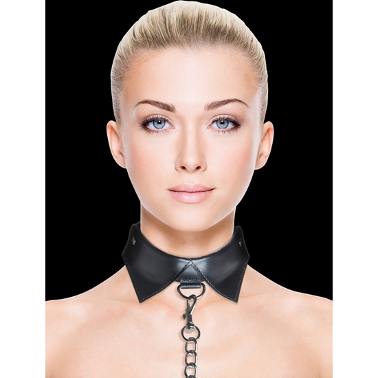 OUCH EXCLUSIVE COLLAR AND LEASH BLACK image 0