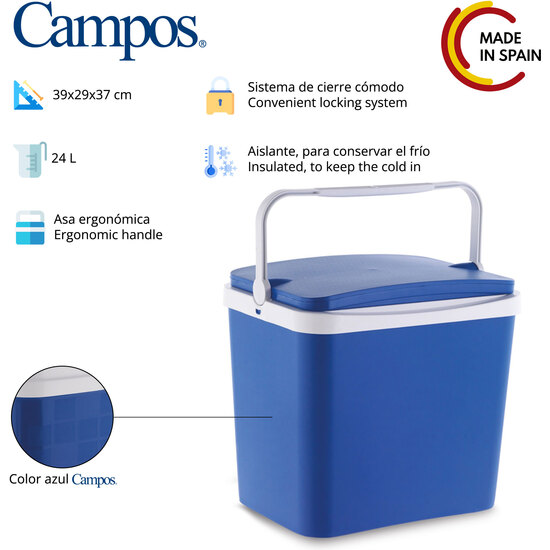 NEVERA 24L AZUL CAMPOS image 2