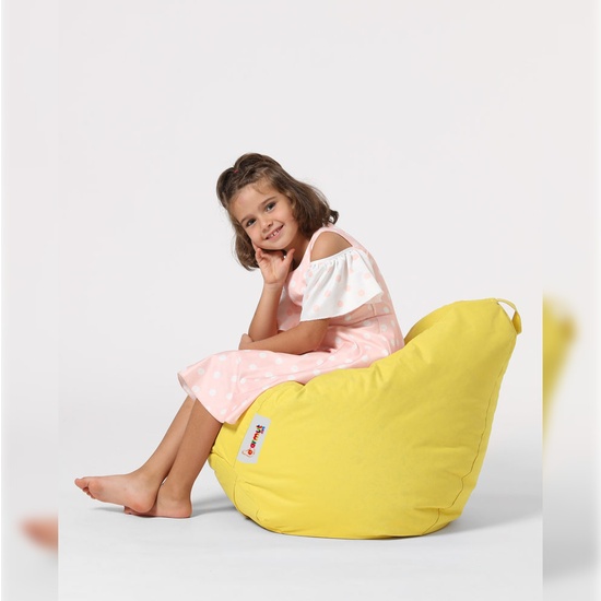 SILLÓN-PUF PARA NIÑOS PARA EXTERIORES AMARILLO image 1