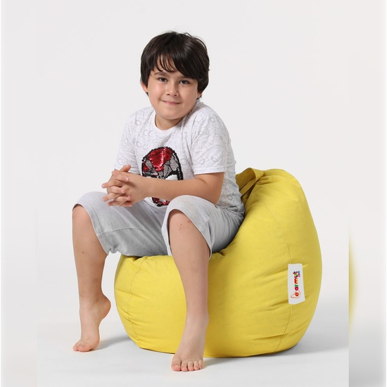 SILLÓN-PUF PARA NIÑOS PARA EXTERIORES AMARILLO image 4