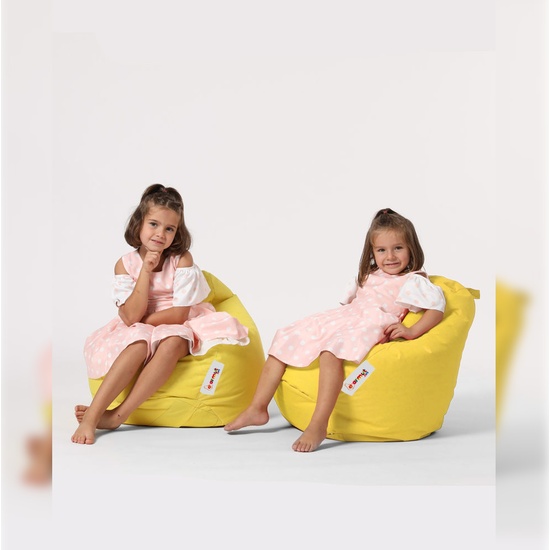 SILLÓN-PUF PARA NIÑOS PARA EXTERIORES AMARILLO image 6