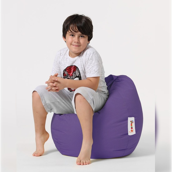 SILLÓN-PUF PARA NIÑOS PARA EXTERIORES MORADO image 4